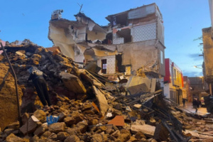 انهيار منزل بالبيضاء انهيار منزل بالبيضاء