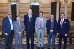 رئيس الحكومة اللبنانية الأستاذ نجيب ميقاتي يستقبل وفد للإتحاد العربي للمساحة ..