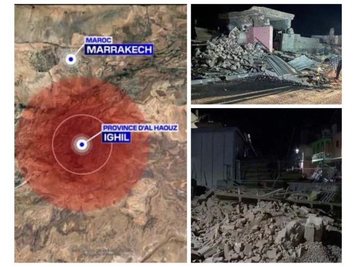 هزة ارضية بلغت قوتها سبع درجات بسلم ريشتر .. ووفاة296 شخصا بإقليم الحوز هزة ارضية بلغت قوتها سبع درجات بسلم ريشتر .. ووفاة296 شخصا بإقليم الحوز