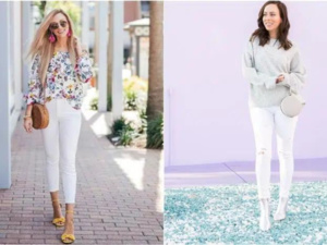 الجينز الأبيض خيار المشاهير هذا الموسم الجينز الأبيض خيار المشاهير هذا الموسم