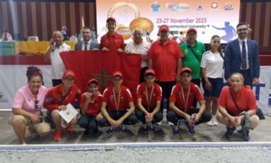 حفل استقبال على شرف المنتخب الوطني للكرة الحديدية الفائز ببرونزية بطولة العالم حفل استقبال على شرف المنتخب الوطني للكرة الحديدية الفائز ببرونزية بطولة العالم