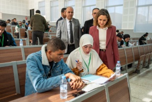 غيثة مزور تقوم بزيارة تفقدية لمركز إجراء المباريات الموحدة الخاصة بالأشخاص في وضعية إعاقة