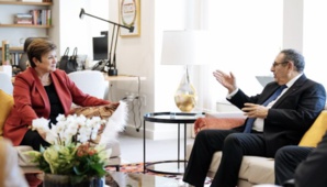 المديرة العامة لصندوق النقد الدولي تستقبل سفير صاحب الجلالة بواشنطن المديرة العامة لصندوق النقد الدولي تستقبل سفير صاحب الجلالة بواشنطن