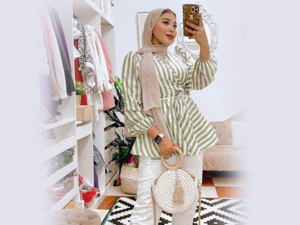 طرق تنسيق القميص المخطط للمحجبات لإطلالة عصرية ومحتشمة: طرق تنسيق القميص المخطط للمحجبات لإطلالة عصرية ومحتشمة: