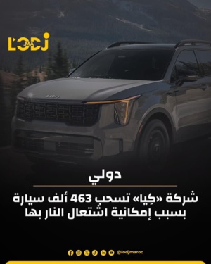 شركة "كيا" تسحب 463 ألف سيارة بسبب إمكانية اشتعال النار بها