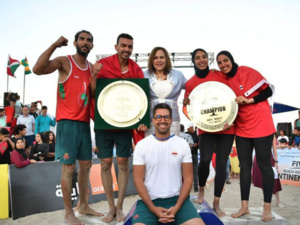 منتخب المغرب للكرة الطائرة الشاطئية يفوز ببطولة إفريقيا ويتأهل لأولمبياد باريس منتخب المغرب للكرة الطائرة الشاطئية يفوز ببطولة إفريقيا ويتأهل لأولمبياد باريس