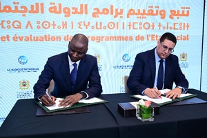 توقيع بروتوكول اتفاق بين المرصد الوطني للتنمية البشرية والبنك الدولي توقيع بروتوكول اتفاق بين المرصد الوطني للتنمية البشرية والبنك الدولي