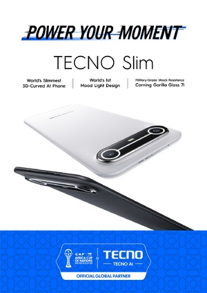 ​TECNO تكشف عن هاتف TECNO Slim: أنحف هاتف بشاشة منحنية في العالم