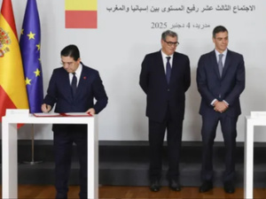المغرب وإسبانيا يعززان شراكتهما الإستراتيجية بتوقيع سلسلة اتفاقات تعاون واسعة في مدريد المغرب وإسبانيا يعززان شراكتهما الإستراتيجية بتوقيع سلسلة اتفاقات تعاون واسعة في مدريد