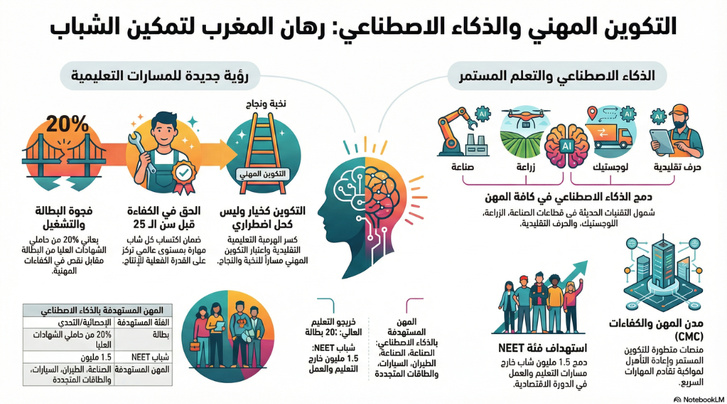 التكوين المهني والذكاء الاصطناعي: رهان المغرب على الاستقلالية الاقتصادية للشباب