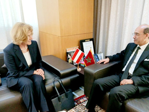 هشام البلاوي يجري مباحثات بالرباط مع الوكيلة العامة لجمهورية النمسا