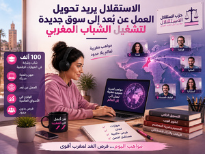 الاستقلال يريد تحويل العمل عن بُعد إلى سوق جديدة لتشغيل الشباب المغربي
