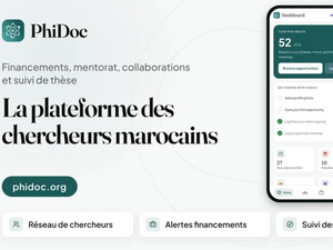 من مراكش.. منصة “PhiDoc” تراهن على تسهيل مسار طلبة الدكتوراه وربطهم بالفرص الأكاديمية من مراكش.. منصة “PhiDoc” تراهن على تسهيل مسار طلبة الدكتوراه وربطهم بالفرص الأكاديمية