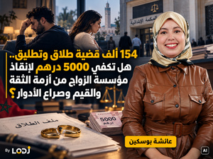 154 ألف قضية طلاق وتطليق.. هل تكفي 5000 درهم لإنقاذ مؤسسة الزواج من أزمة الثقة والقيم وصراع الأدوار؟