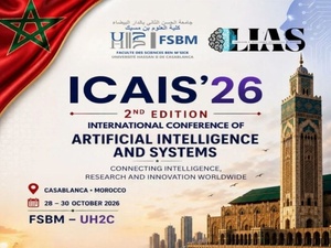جامعة الحسن الثاني تحتضن مؤتمر «ICAIS 2026» بمشاركة أكثر من 170 مساهمة علمية جامعة الحسن الثاني تحتضن مؤتمر «ICAIS 2026» بمشاركة أكثر من 170 مساهمة علمية