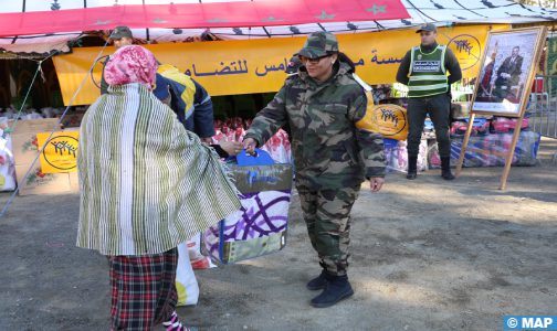 مؤسسة محمد الخامس للتضامن تواصل تقديم المساعدات للساكنة المتضررة من موجة البرد