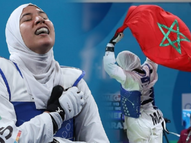 لاعبة التيكواندو المغربية فاطمة أبو فارس تتأهل إلى أولمبياد باريس 2024