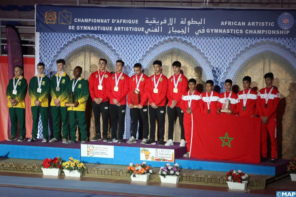 البطولة الإفريقية ال18 للجمباز الفني بمراكش: المغرب يحتل المرتبة الثانية في ترتيب الفرق في فئة الذكور