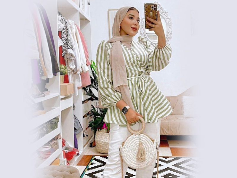 طرق تنسيق القميص المخطط للمحجبات لإطلالة عصرية ومحتشمة: طرق تنسيق القميص المخطط للمحجبات لإطلالة عصرية ومحتشمة: