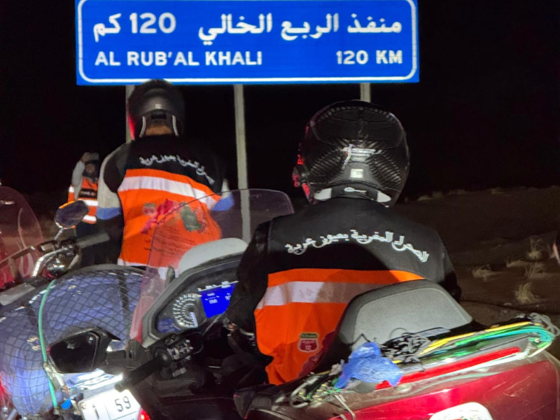 إنجاز عالمي غير مسبوق ...طواف المسيرة الخضراء للدراجات النارية  يعبر صحراء الربع الخالي بالسعودية .
