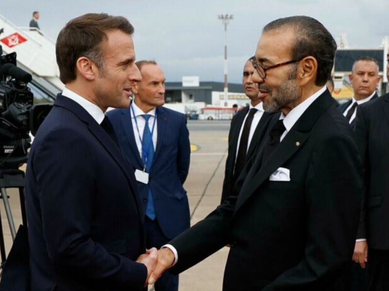 في برقية إلى ماكرون..  جلالة الملك يدعو إلى مستقبل مشترك مبني على التضامن والثقة في برقية إلى ماكرون..  جلالة الملك يدعو إلى مستقبل مشترك مبني على التضامن والثقة