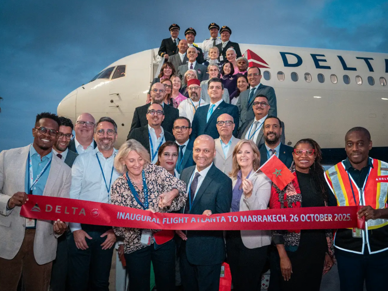 Delta Air Lines تُطلق خطًا مباشرًا بين أتلانتا ومراكش بـ3 رحلات أسبوعيًا Delta Air Lines تُطلق خطًا مباشرًا بين أتلانتا ومراكش بـ3 رحلات أسبوعيًا