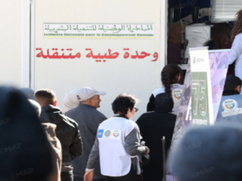 إقبال كبير على قافلة طبية متعددة التخصصات بجماعة ستي فاضمة لإقليم الحوز