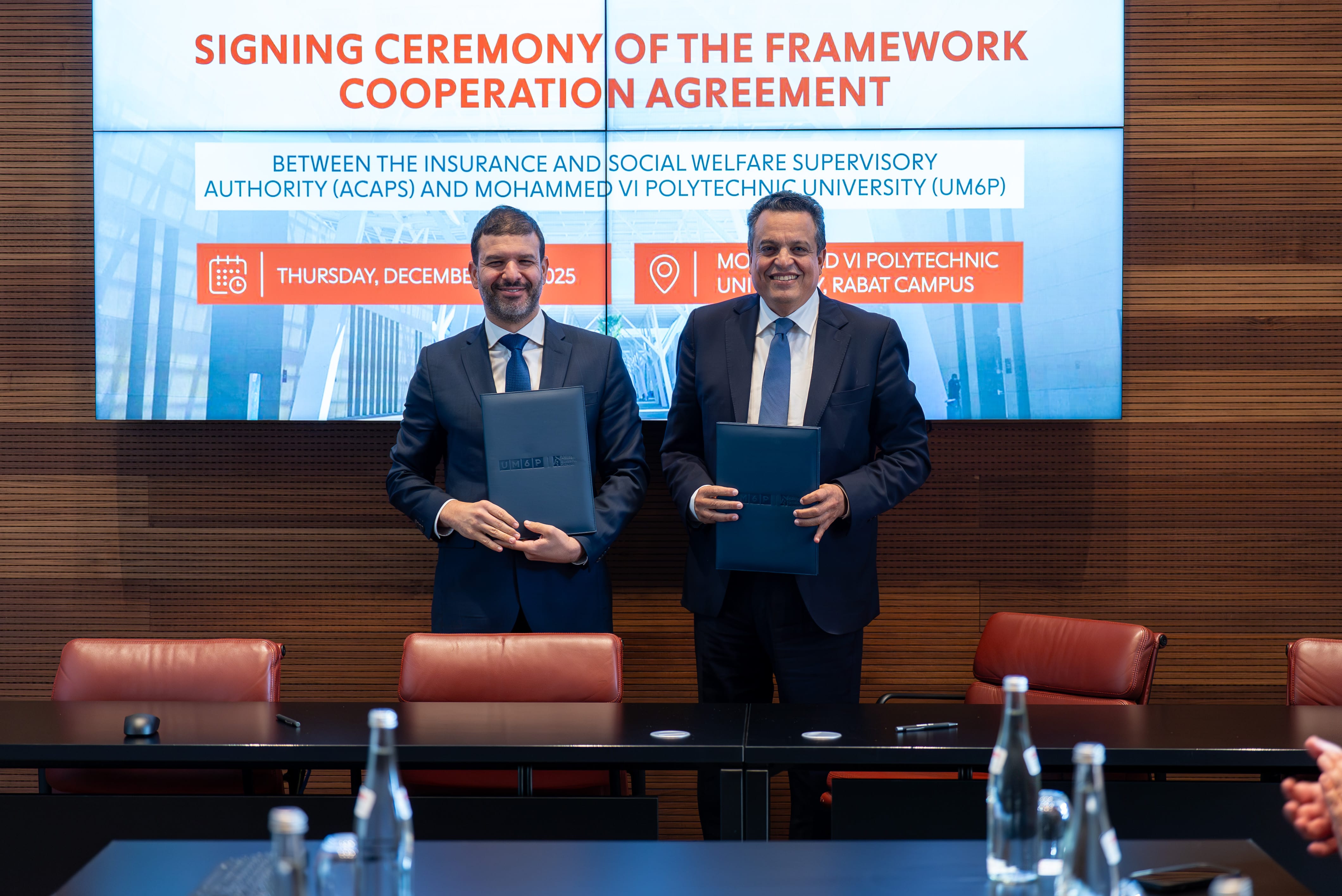 ​توقيع اتفاقية تعاون بين هيئة مراقبة التأمينات والجامعة محمد السادس متعددة التخصصات