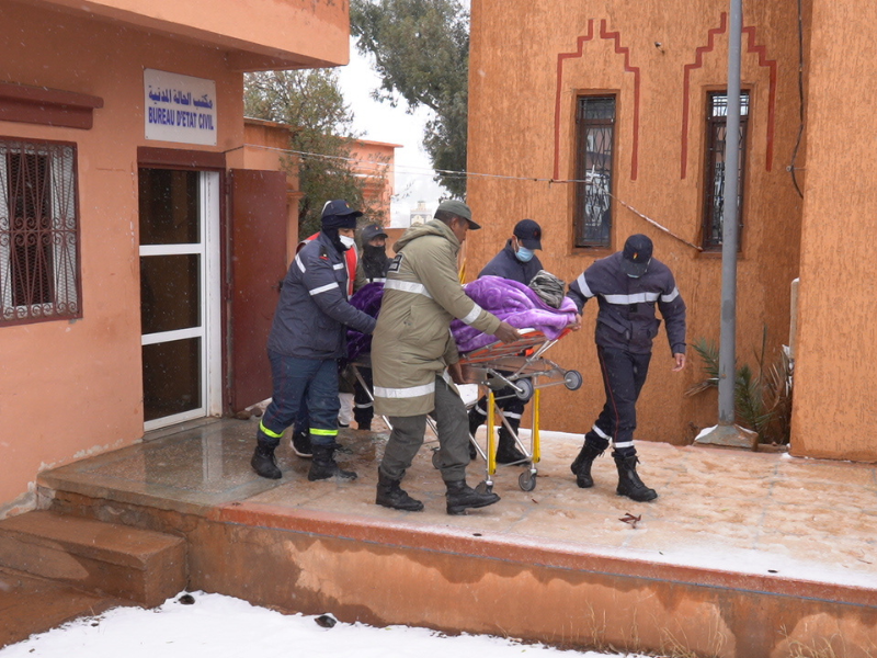 وسط البرد والثلوج.. مولود يرى النور بإغرم نوكدال في ظروف صحية جيدة