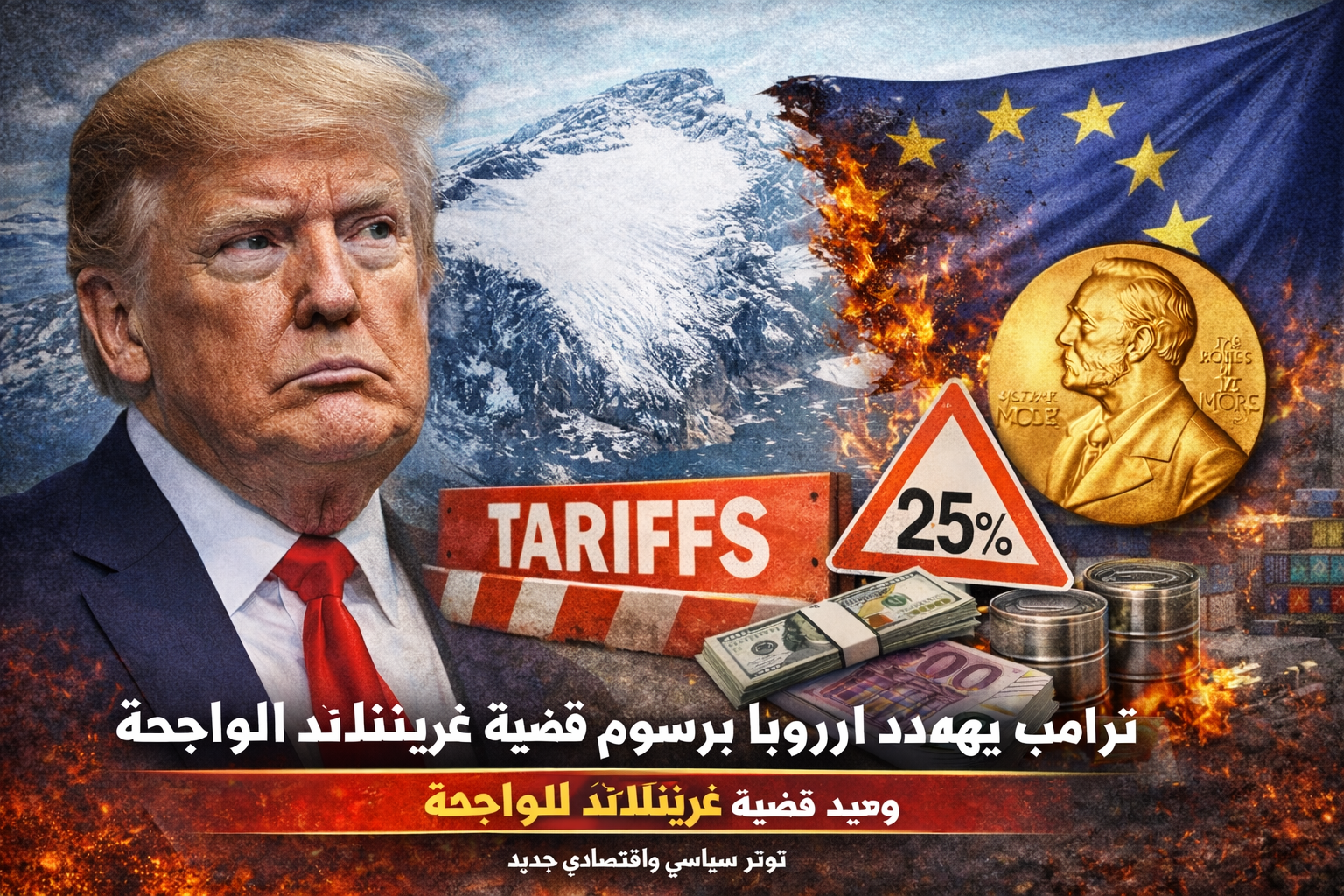 ترامب يعيد فتح ملف غرينلاند ويهدد أوروبا برسوم جمركية