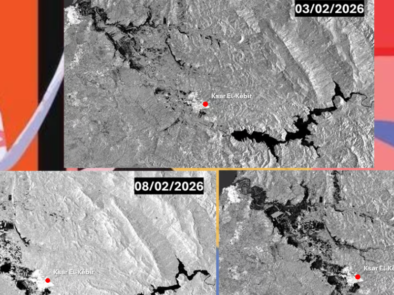 الأقمار الصناعية ترصد توسع الفيضانات في شمال غرب المغرب وتأثيرها على الأراضي الزراعية