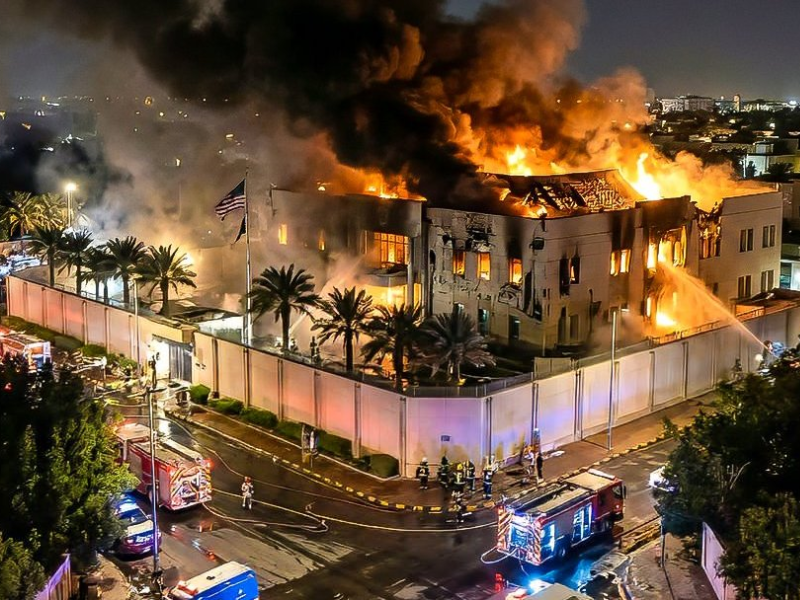 هجوم بطائرتين مسيّرتين يستهدف السفارة الأمريكية في الرياض