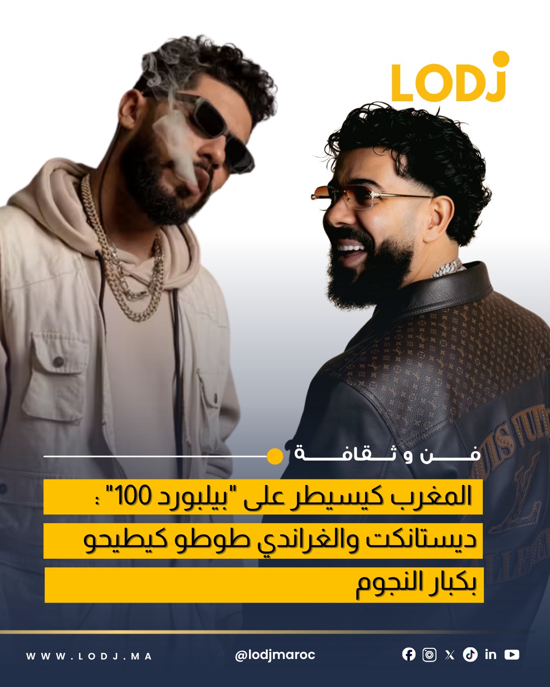 ديستانكت والغراندي طوطو يدخلان التاريخ ويصعدان على قائمة Billboard 100