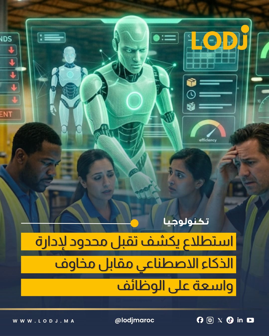 15٪ فقط من الأمريكيين مستعدون للعمل تحت إدارة ذكاء اصطناعي