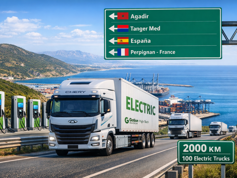 إطلاق ممر لوجستي كهربائي بطول 2000 كيلومتر يربط أكادير بفرنسا