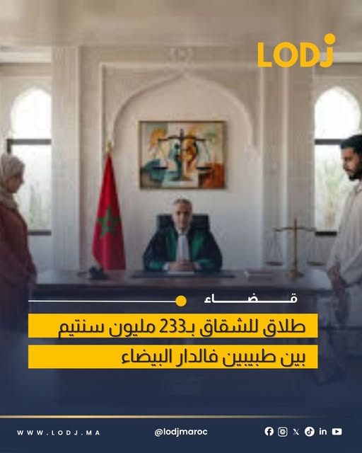 ملف طلاق بالدار البيضاء يثير الجدل بعد مستحقات بلغت 233 مليون سنتيم