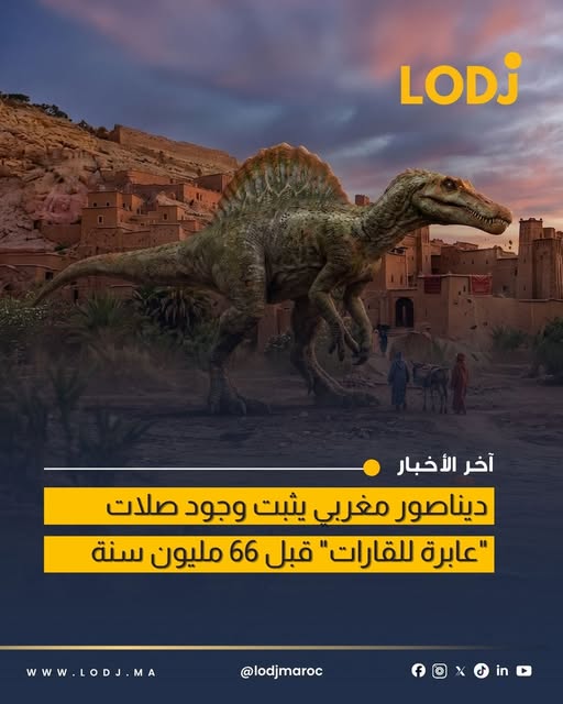 اكتشاف نوع جديد من الديناصورات بخريبكة يعود لملايين السنين