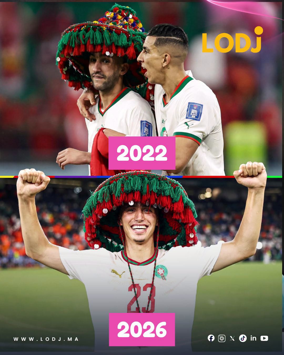 من 2022 إلى 2026، كيبقى الشغف نفسه، والراية نفسها، والحلم كيكبر مع كل مباراة.