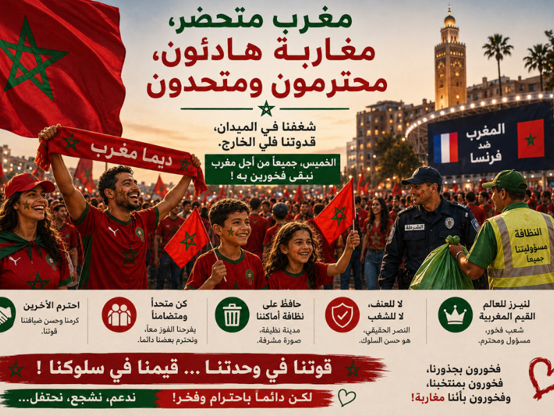 المغرب–فرنسا : أجمل انتصار سيكون هو سلوكنا