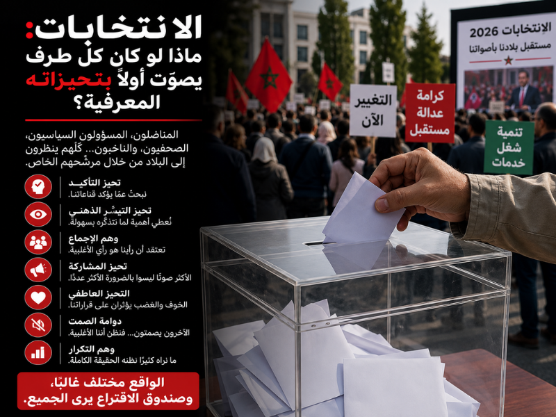 الانتخابات : ماذا لو كانت التحيزات المعرفية هي أول من يصوّت، قبل الناخبين؟