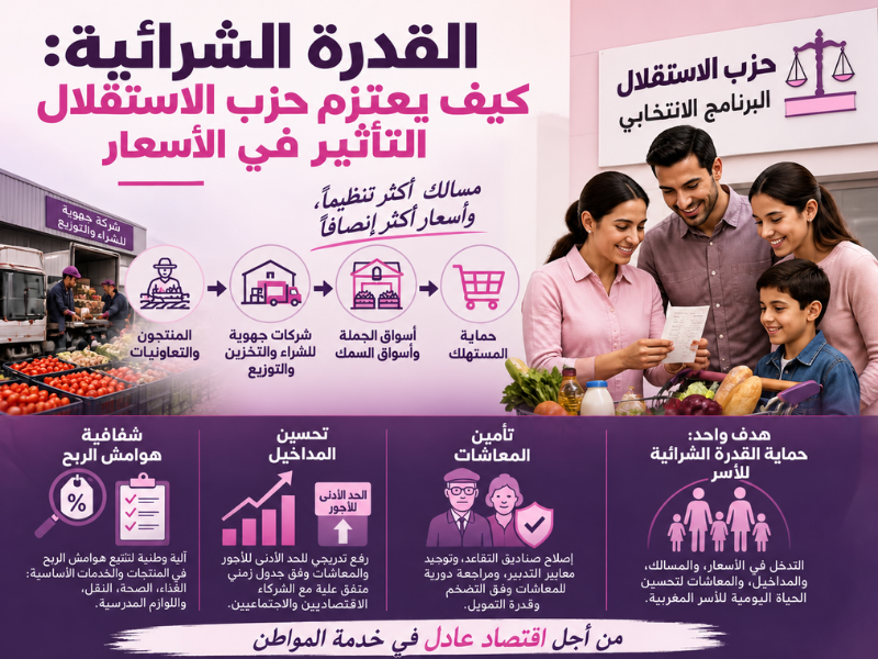 القدرة الشرائية : كيف يعتزم حزب الاستقلال التأثير في الأسعار؟