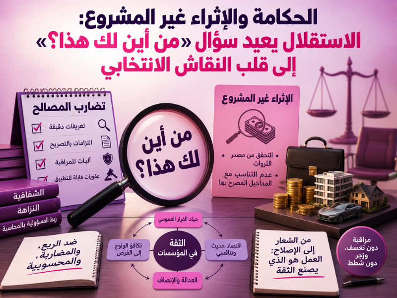 الحكامة والإثراء غير المشروع : الاستقلال يعيد سؤال «من أين لك هذا؟» إلى صلب النقاش الانتخابي
