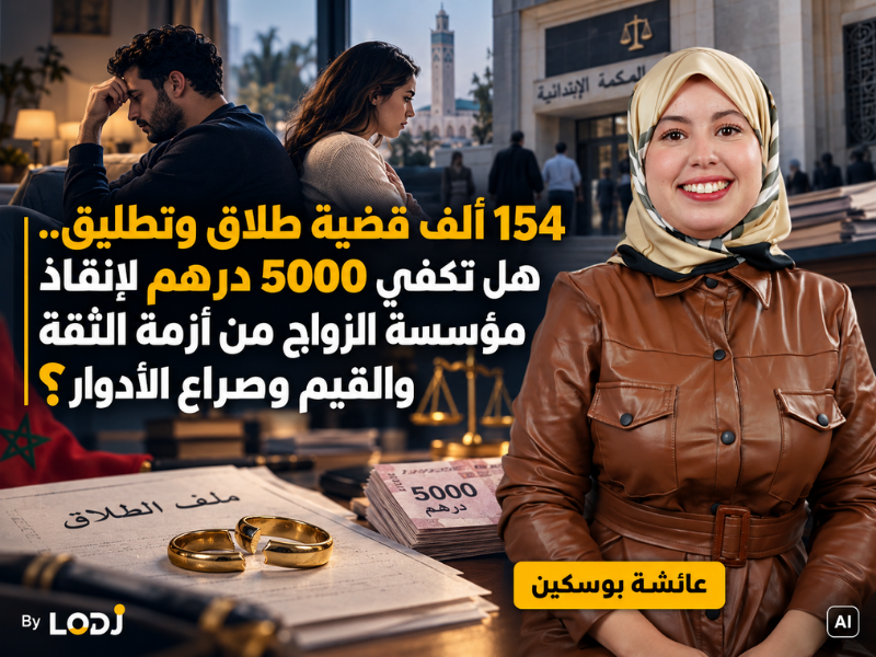 154 ألف قضية طلاق وتطليق.. هل تكفي 5000 درهم لإنقاذ مؤسسة الزواج من أزمة الثقة والقيم وصراع الأدوار؟