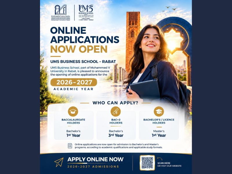 جامعة محمد الخامس تطلق UM5 Business School بالرباط وتفتح التسجيل في الباشلور والماستر