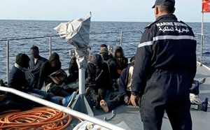 البحرية الملكية تنقذ 57 مهاجراً غير شرعيا كانوا عالقين قبالة سواحل طانطان