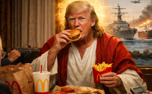 ترامب اليسوع، البابا هدفًا، ماكدونالدز في البيت الأبيض، ومضيق هرمز على صفيح ساخن : ابحث عن الخطأ