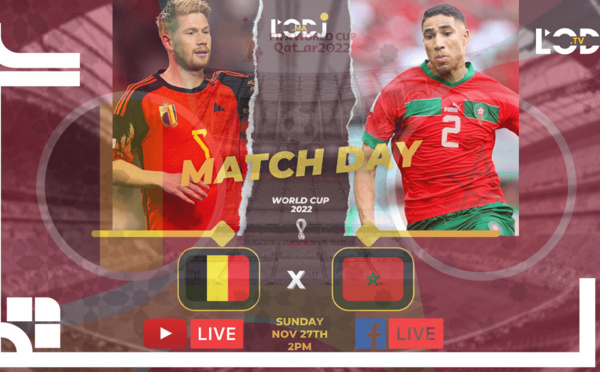 مشاهدة مباراة المغرب وبلجيكا بث مباشر اليوم 27-11-2022 في كأس العالم