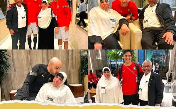 والدي اللاعب عبد الحميد الصابيري في زيارة لمعسكر أسود الأطلس