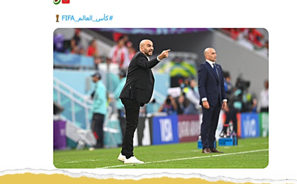 الحساب الرسمي لكأس العالم على التويتر يحتفي بوليد الركراكي 