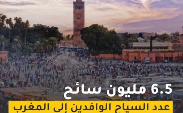 عدد السياح الوافدين إلى المغرب خلال أول 6 أشهر من العام الجاري